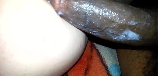  Creamy sleepy pussy. BBC fucks me doggystyle and tries to get some anal